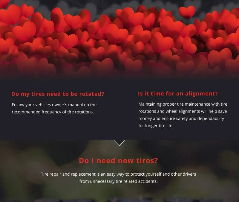 Don’t Let Tire Problems Get in the Way this Valentine’s Day