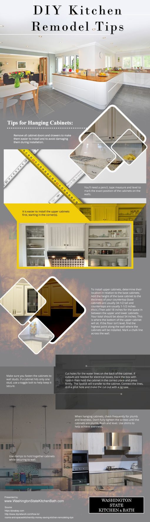 DIY Kitchen Remodel Tips Infographic