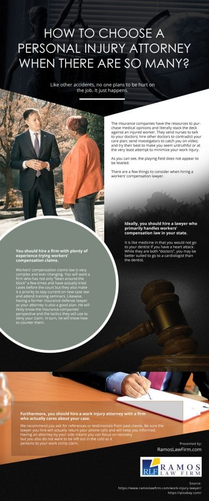 How To Choose A Personal Injury Attorney When There Are So Many Infographic