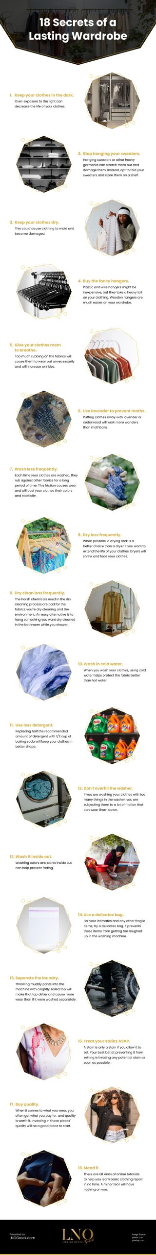 18 Secrets of a Lasting Wardrobe Infographic