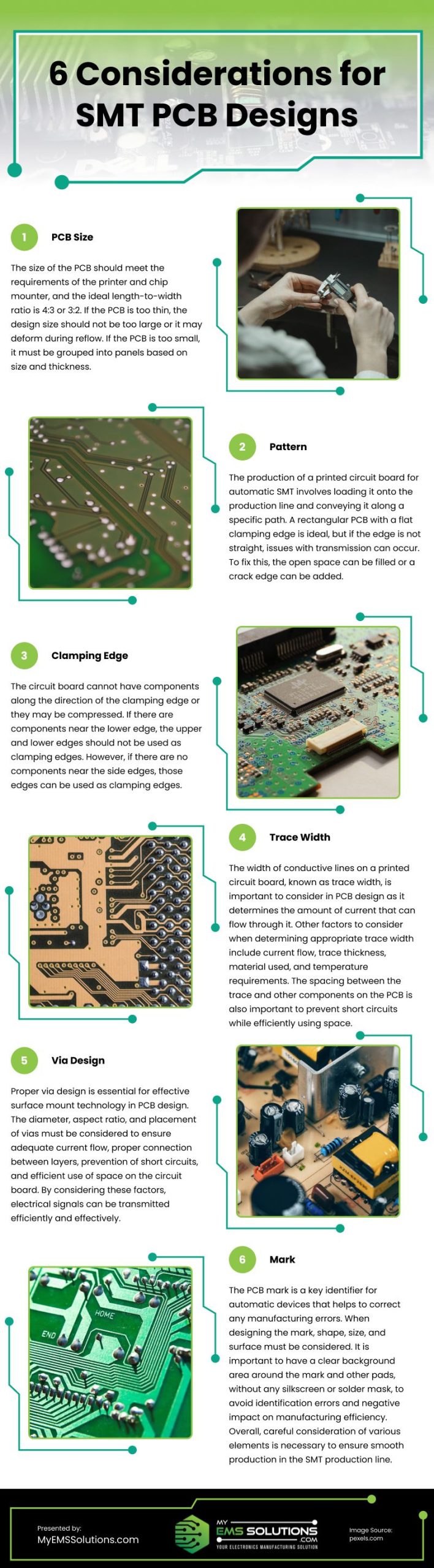 6 Considerations for SMT PCB Designs Infographic