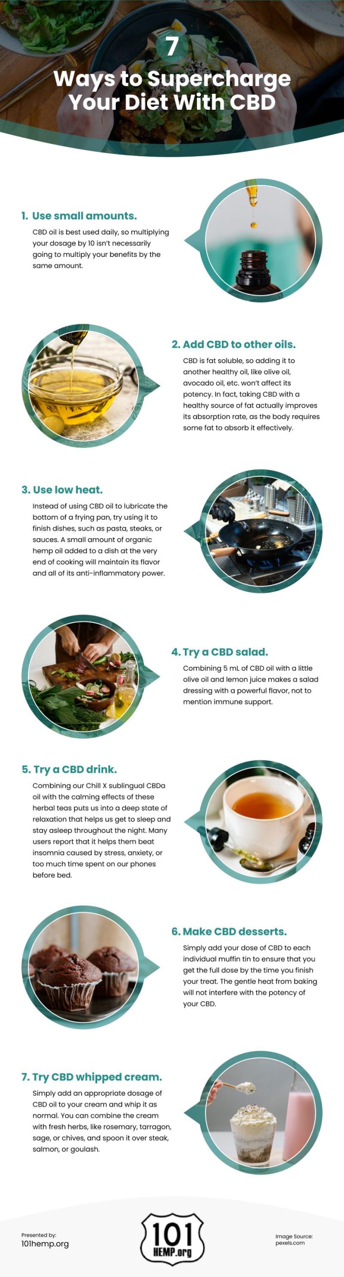 7 Ways to Supercharge Your Diet With CBD Infographic