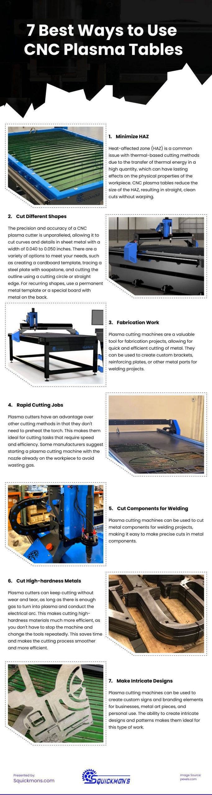 7 Best Ways to Use CNC Plasma Tables Infographic