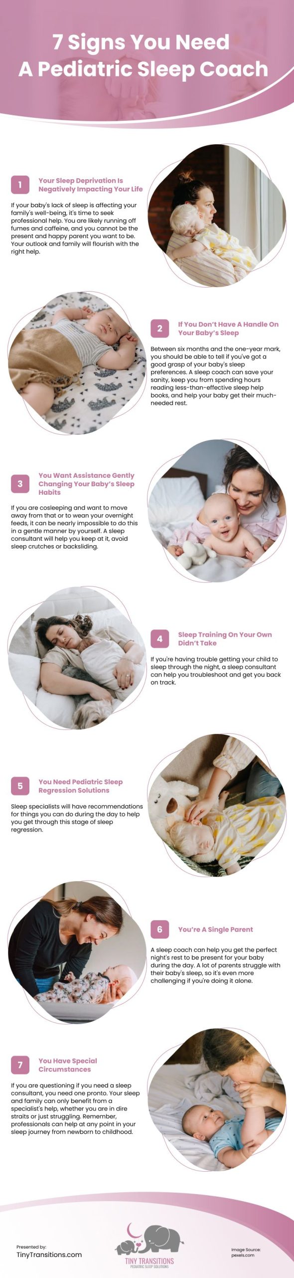 7 Signs You Need A Pediatric Sleep Coach Infographic