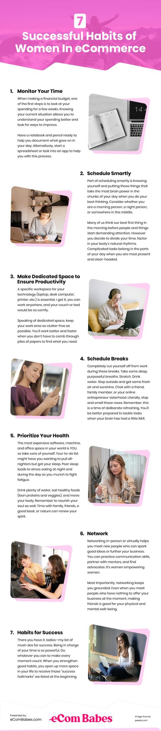 7 Successful Habits of Women In eCommerce Infographic