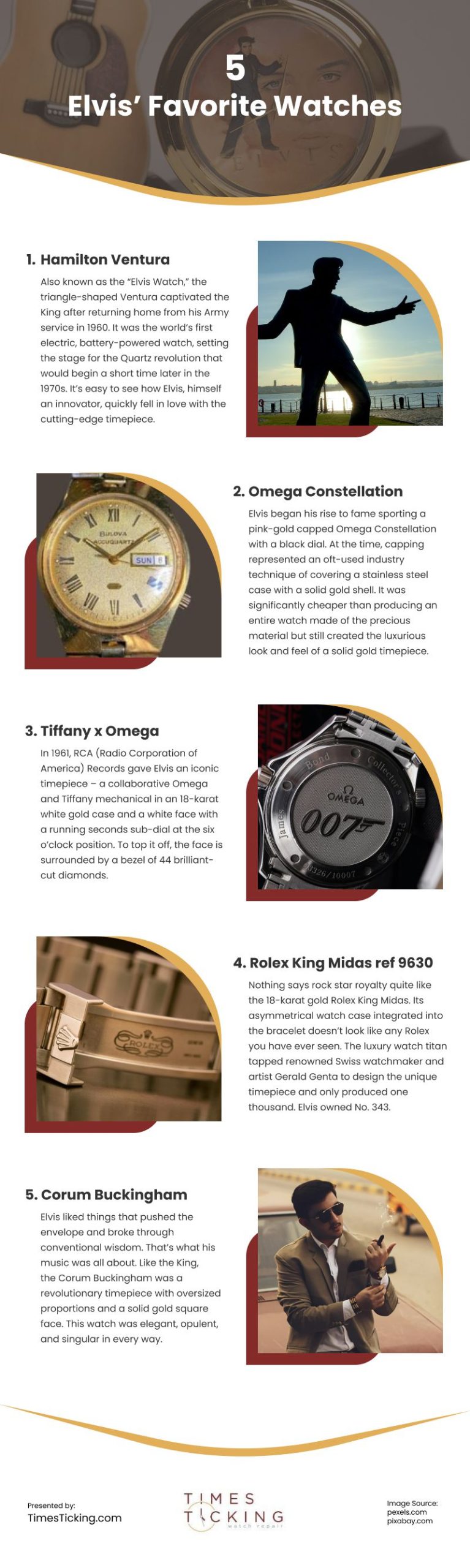 5 Elvis Favorite Watches Infographic