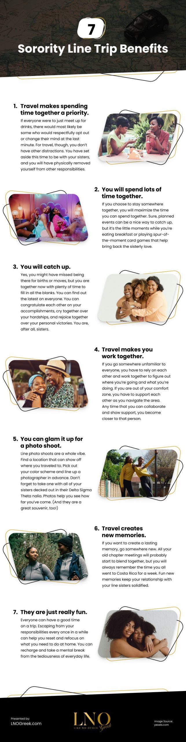7 Sorority Line Trip Benefits Infographic