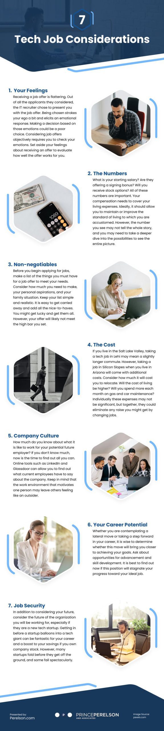 7 Tech Job Considerations Infographic