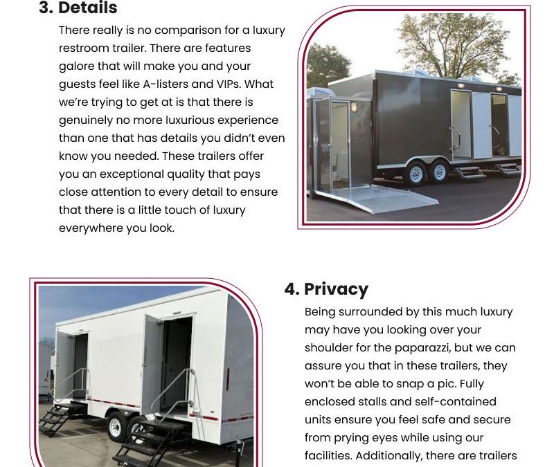 6 Luxury Restroom Trailer Features