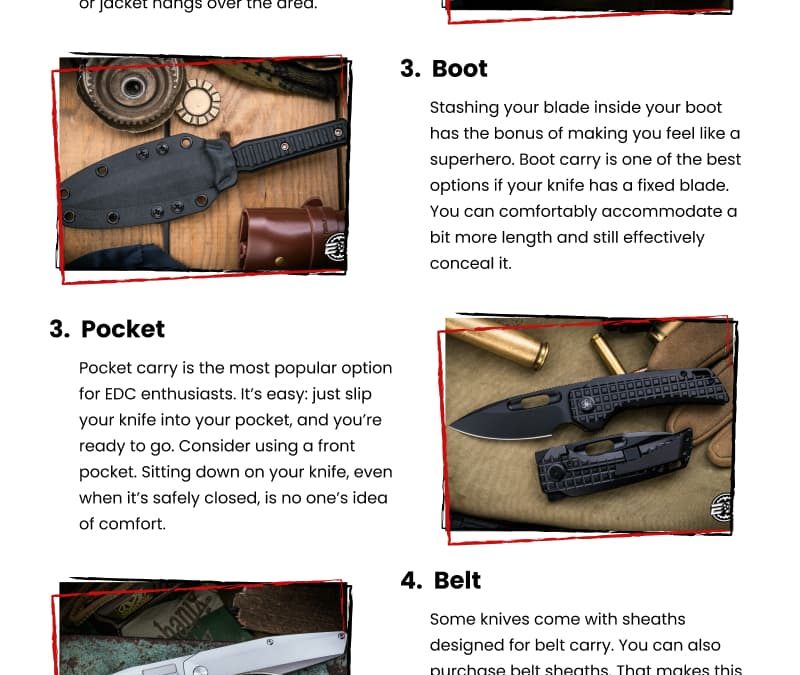 5 Common Concealed Carry Knife Locations